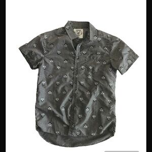 Sunday Work Clothes -men’s short sleeve button down- gray